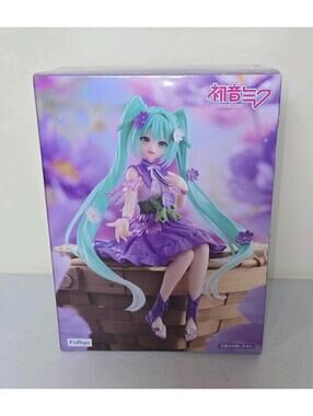 NEW Hatsune Miku Noodle Stopper Figure Flower Fairy Purple Cosmos FuRyu